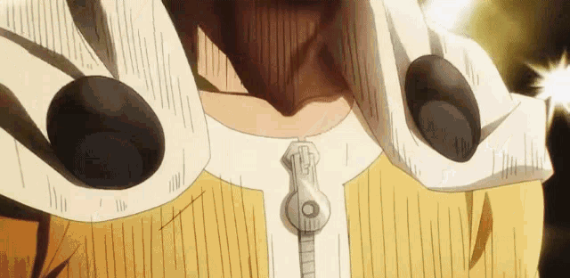 a close up of a zipper on a jacket