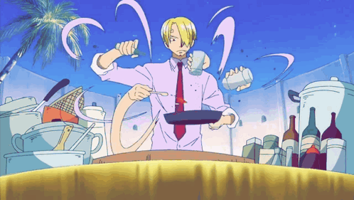Sanji Cooking GIF - Sanji Cooking One Piece GIFs