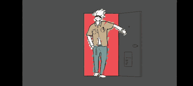 a drawing of a man holding a sword with the name moaang written on the bottom