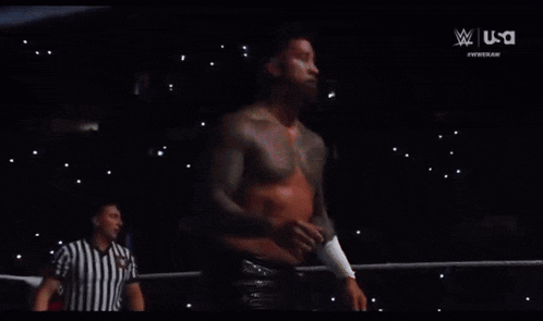 a wrestling match is being broadcasted on usa