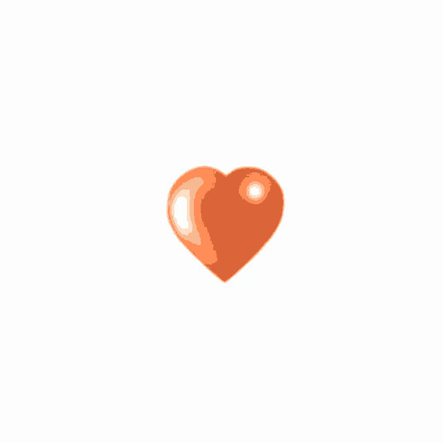 an orange heart with the words i love you written below it