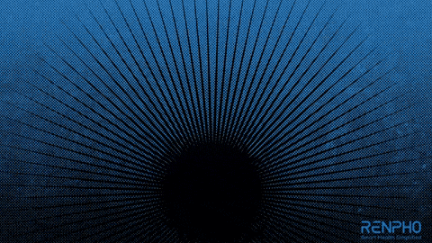 a blue background with a renpho logo and a search bar
