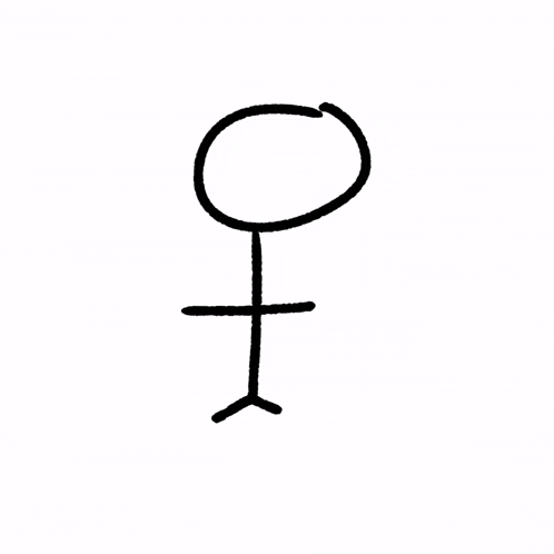 a black and white drawing of a female symbol with a cross