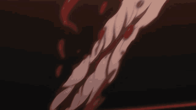 a drawing of a person 's legs with blood coming out of it