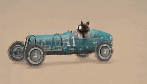 a drawing of a racing car with the number 11 on it