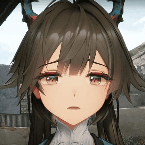 a close up of a cartoon character 's face with a sad look on her face