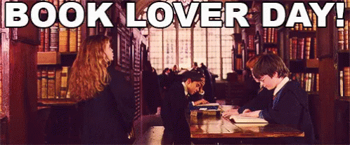 Harry Potter Book Lover GIF - Hermione Granger Harry Potter Happy Book Lovers Day GIFs