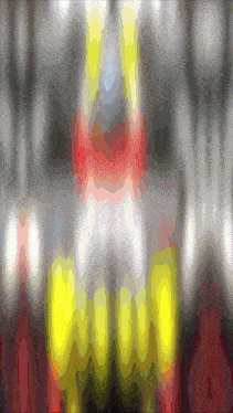 a blurred image of a red and yellow object