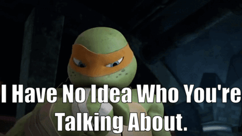 Tmnt Michelangelo GIF - Tmnt Michelangelo I Have No Idea Who Youre Talking About GIFs