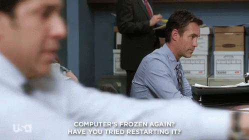 Office Problems GIF - Officeproblems Frozen Computer GIFs