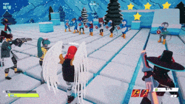 a screenshot of a video game with a score of 16/16 on the screen