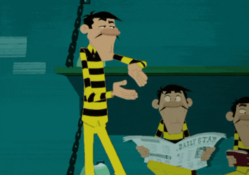 a cartoon character reading a newspaper called daily star
