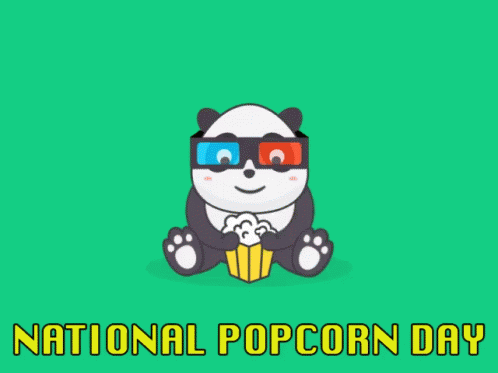 National Popcorn Day GIF - National Popcorn Day Panda Popcornday GIFs