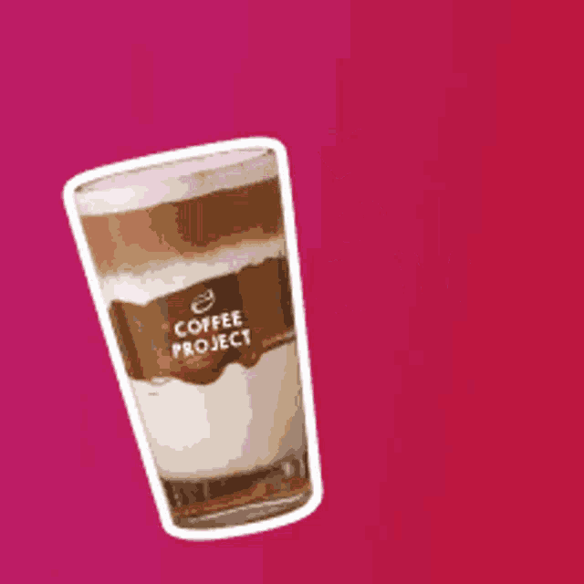 a glass of iced nutella berries latte with hearts around it