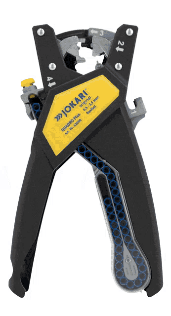 a black and yellow tool that says iokari on the side