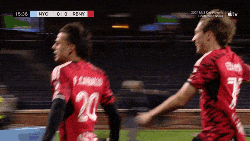 a soccer player with the number 20 on the back of his jersey