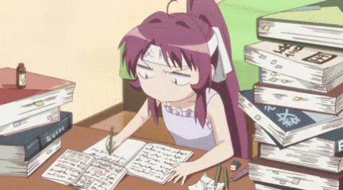 Mucho Estudio GIF - Anime Study Concentrate GIFs