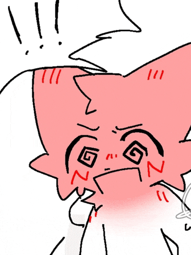 a drawing of a cartoon character with a swirl in his eyes
