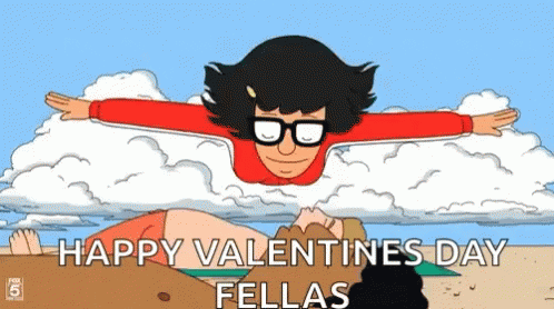 Tina Belcher Flying GIF - Tina Belcher Flying Happy Valentines Day GIFs