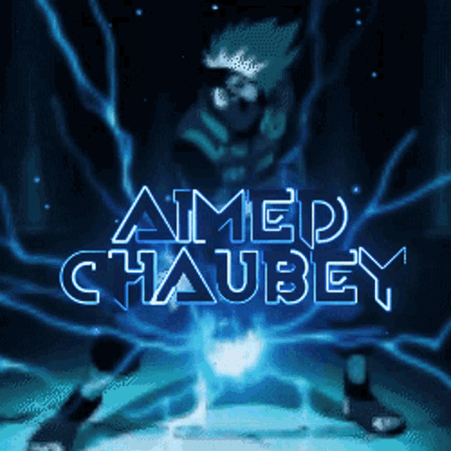 a poster for amed chaubey with a picture of a person