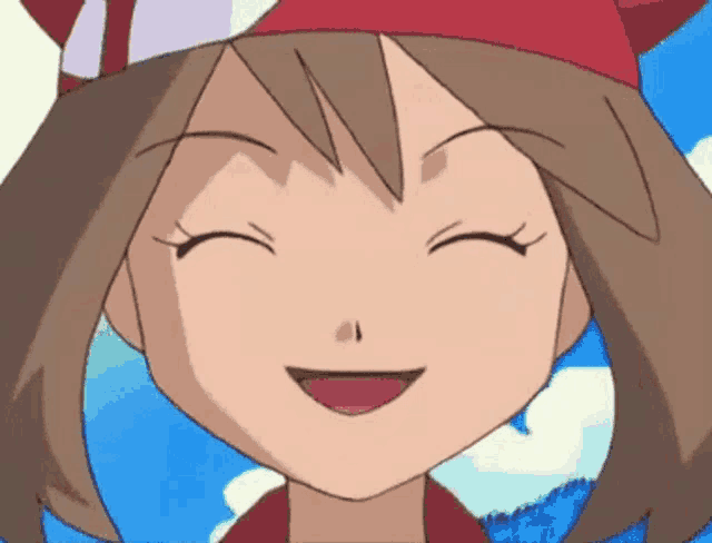 a close up of a cartoon character 's face with her eyes closed