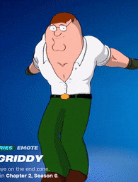 a cartoon of peter griffin from family guy standing with his arms outstretched