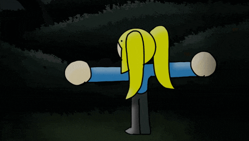 a cartoon drawing of a girl with the letter m on her chest
