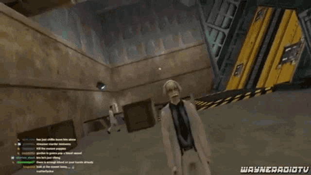 a video game screen says hello gordon in green letters
