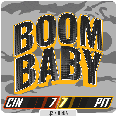 a poster that says boom baby cin 77 pit on it