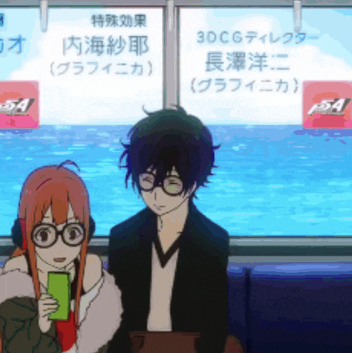 a man and a woman sitting next to each other in front of a sign that says 3dcg director