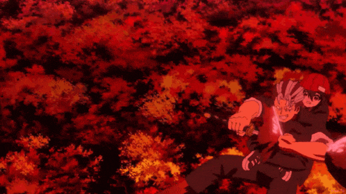 a cartoon of a man holding a sword with a red background that says anime.tv at the bottom