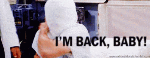 I'M Back Baby - Back GIF - Friends Matt Le Blanc Joey Tribbiani GIFs