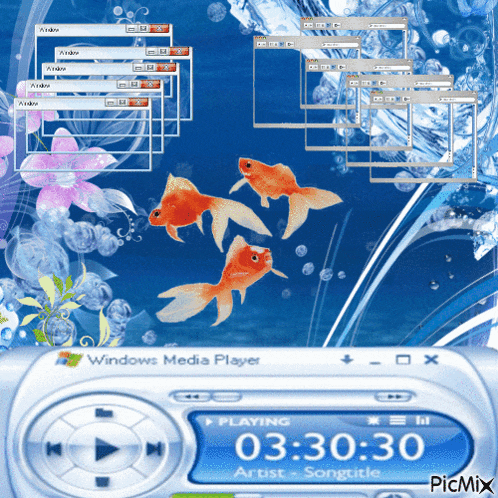 a windows media player is playing a song called artist songtitle