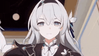 a girl with long white hair and blue eyes is wearing a black jacket .