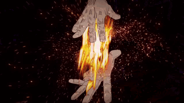 a drawing of a person holding a glowing object