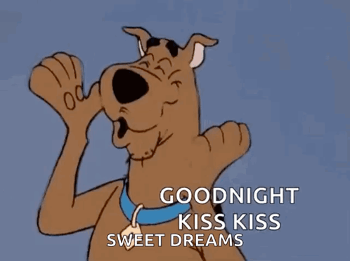Good Night Scooby Doo GIF - Good Night Scooby Doo Kisses GIFs