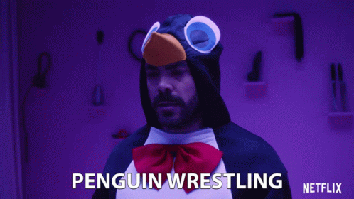 Penguin Wrestling Matthew Risch GIF - Penguin Wrestling Matthew Risch Joe GIFs