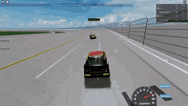 a screenshot of a video game where a car is going 220 mph