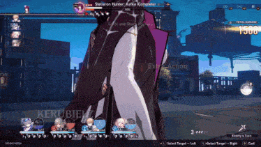 a screenshot of a video game shows a character named stellaron hunter kafka