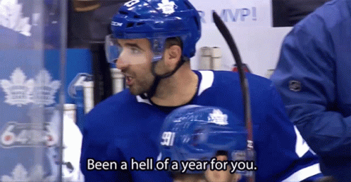 Nazem Kadri Been A Hell Of A Year For You GIF - Nazem Kadri Been A Hell Of A Year For You Toronto Maple Leafs GIFs