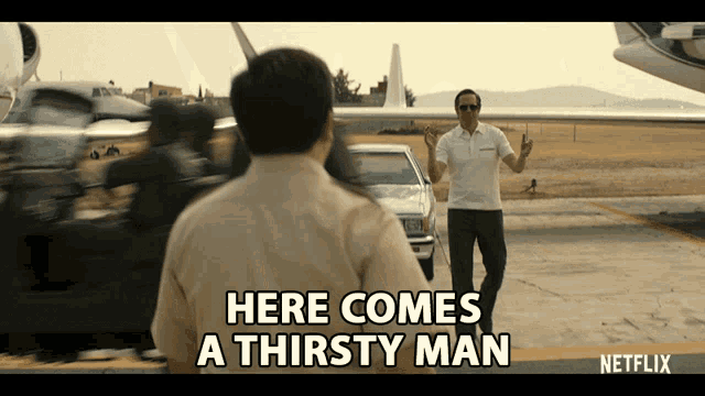 Here Comes Thirsty Man GIF - Here Comes Thirsty Man Drink GIFs