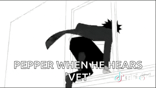 a cartoon of a woman and a man standing next to each other in a room .