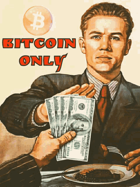 a man in a suit and tie is being handed a stack of money by another man