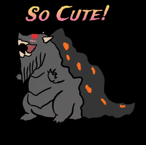 a drawing of a dinosaur with the words so cute written above it