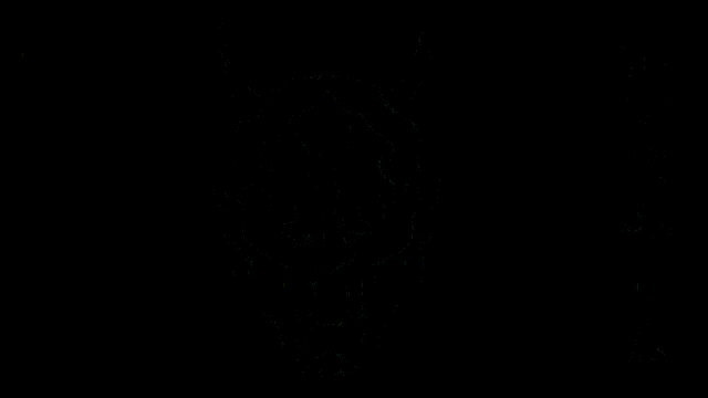a drawing of a demon with horns and chinese writing