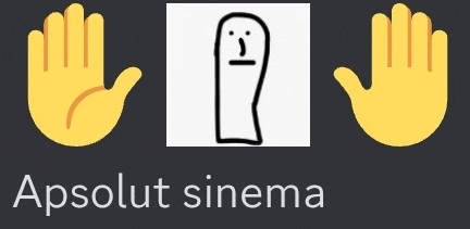a picture of two hands and a picture of a ghost with the words absolut sinema below it