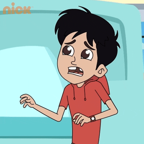 a cartoon of a boy with the word nick on the bottom