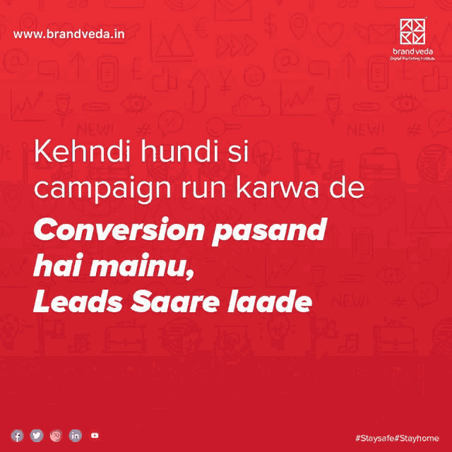 a red poster that says kehndi hundi si campaign run karwa de