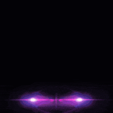 a purple and blue neon circle with a black rectangle in the middle