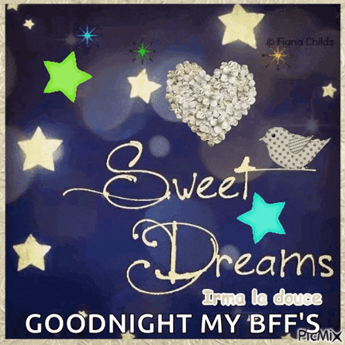 a picture that says goodnight my bff 's on it